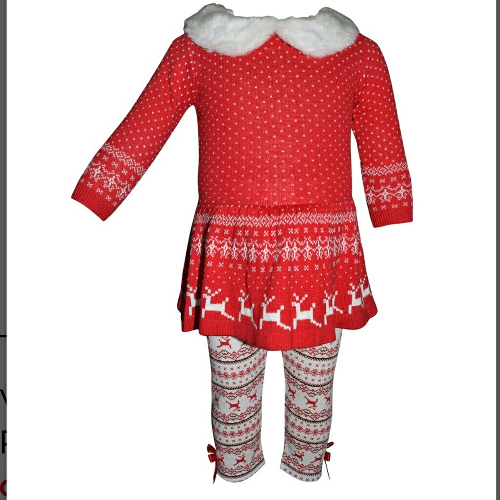 NWT Toddler Girl Holiday Christmas Sweater Dress